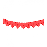 Papieren Garland Hart Rood 6m